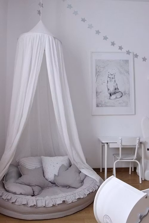 Cotton & Sweets lysegrå juniornest i 100% linned