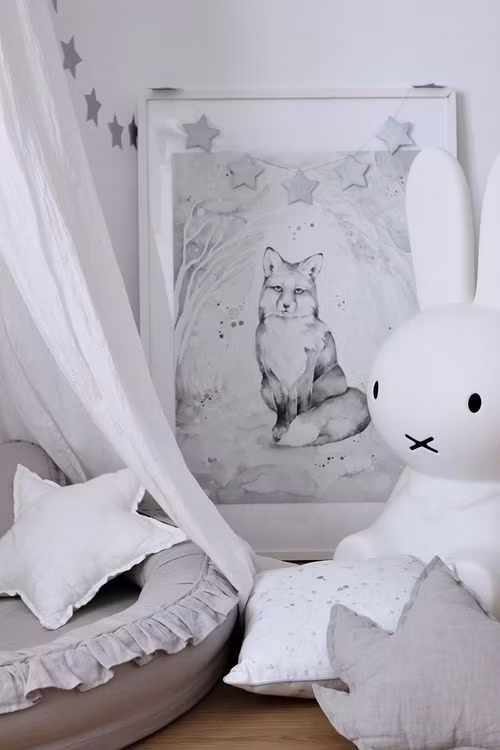 Cotton & Sweets lysegrå juniornest i 100% linned