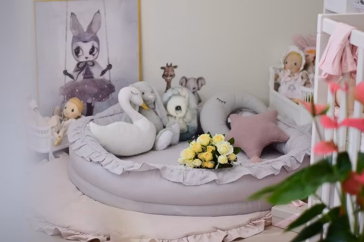 Cotton & Sweets lysegrå juniornest i 100% linned