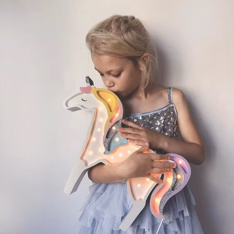 Little Lights, Lampe til børneværelset, Enhjørning regnbue