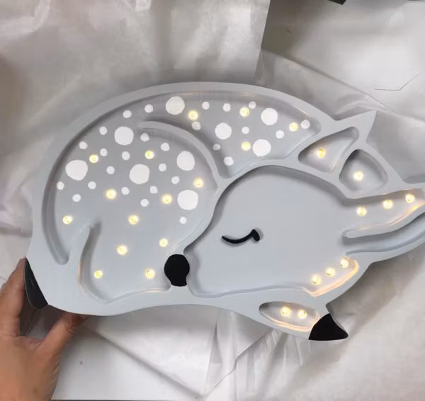 Little Lights, Lampe til børneværelset, Grå hjort