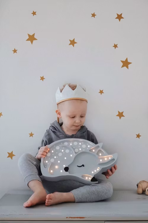 Little Lights, Lampe til børneværelset, Grå hjort