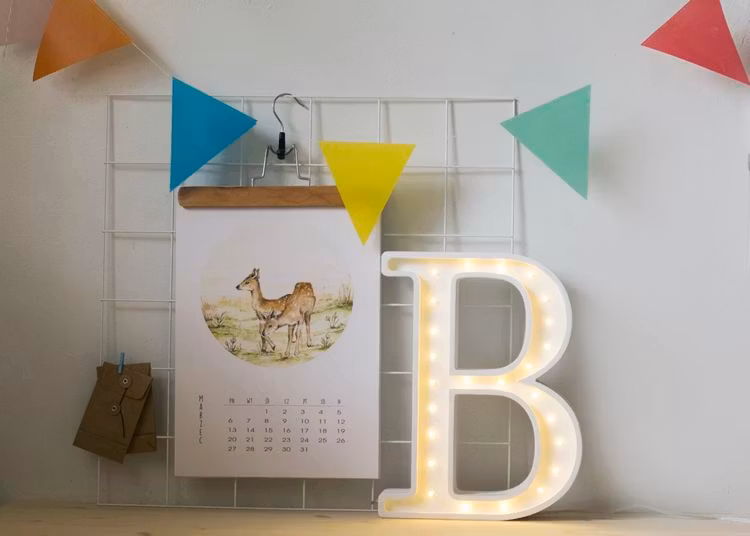 Little Lights Lampe til børneværelset, Bogstav B