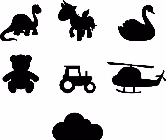 Personligt vægbogstav med figurer - vægdekoration