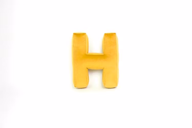Bogstavpude i fløjl - Bogstav H