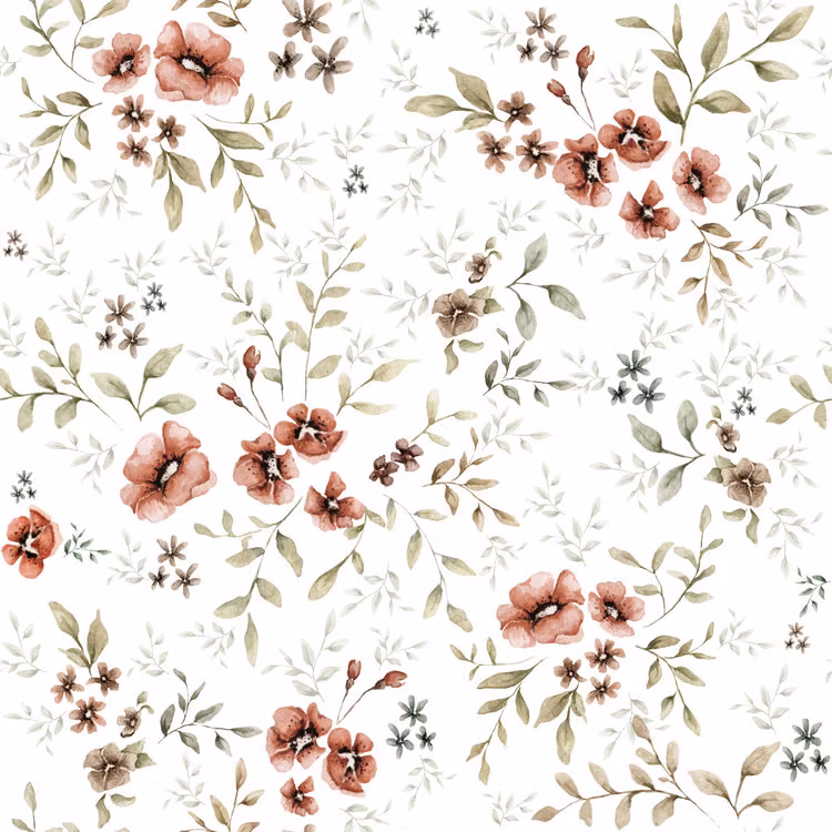 Dekornik, tapet French Folk White