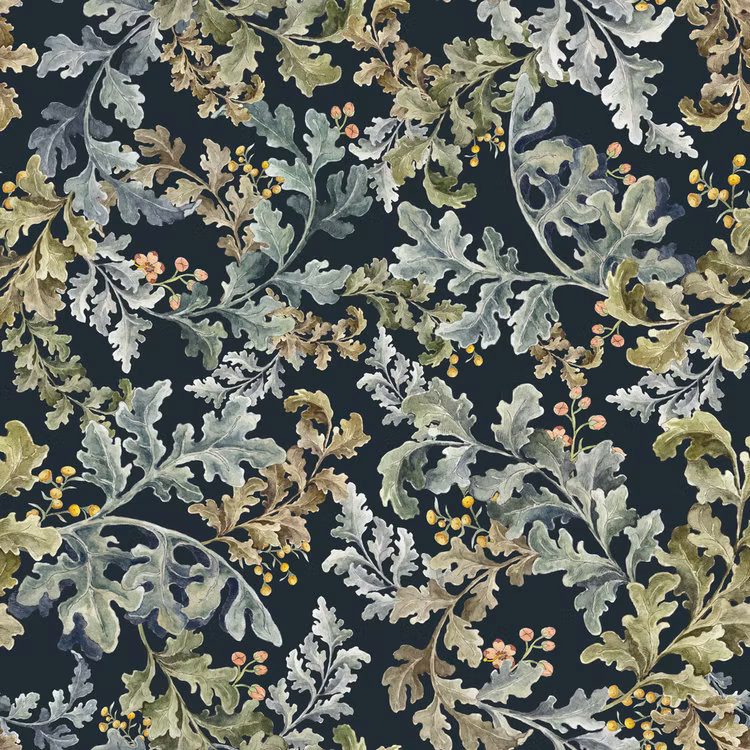 Dekornik, tapet Paradise Leaves Dark