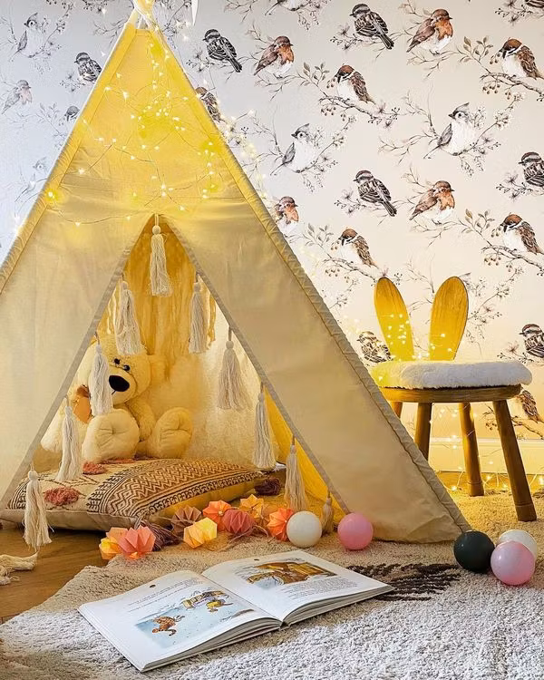 Dekornik, tapet Birds Beige