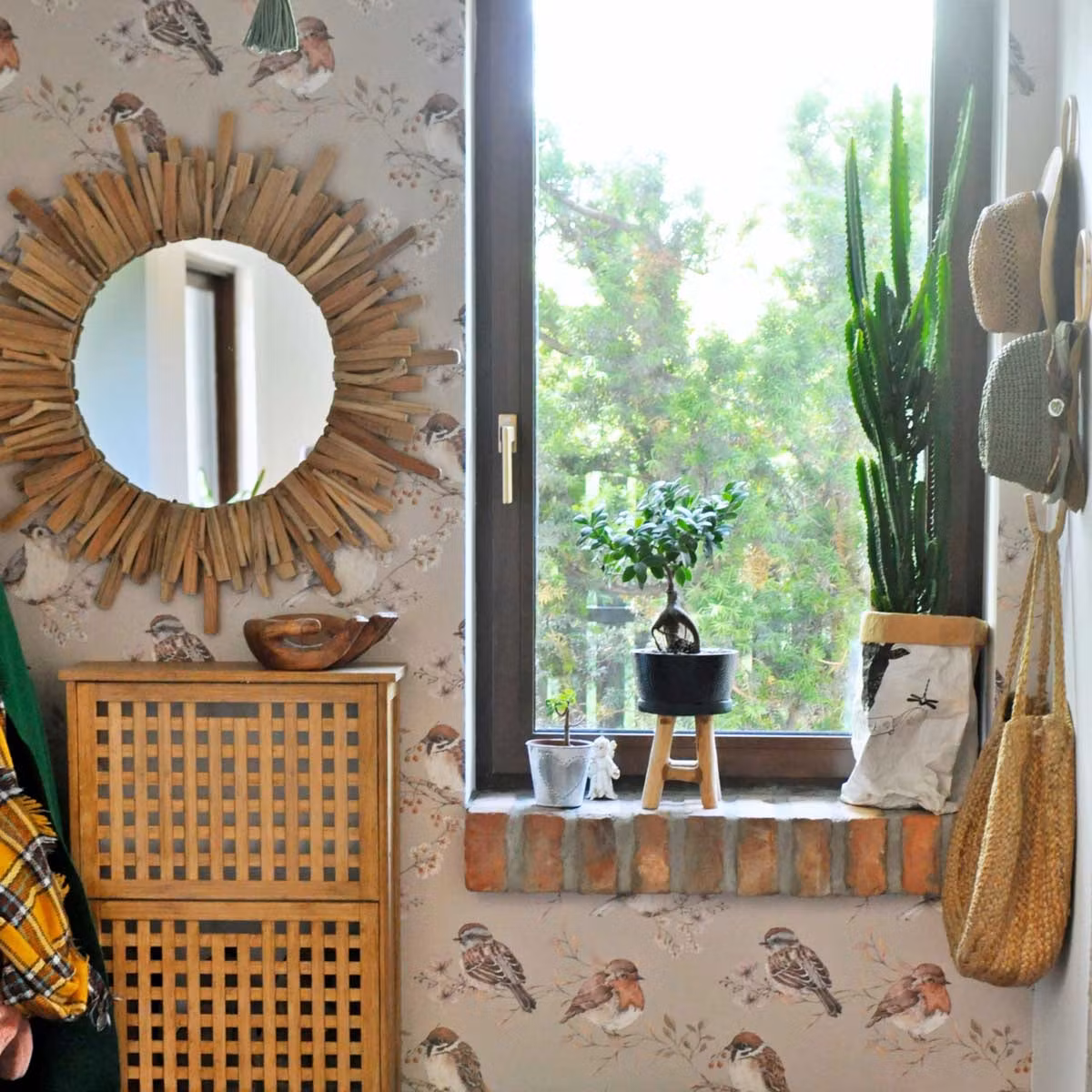 Dekornik, tapet Birds Beige