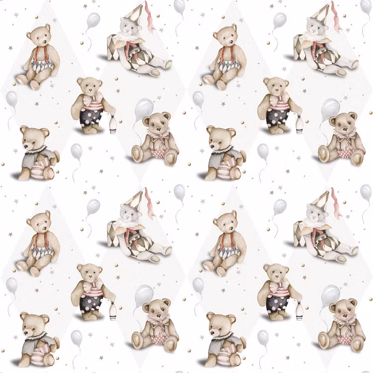 Dekornik, tapet Teddy Bears French Small