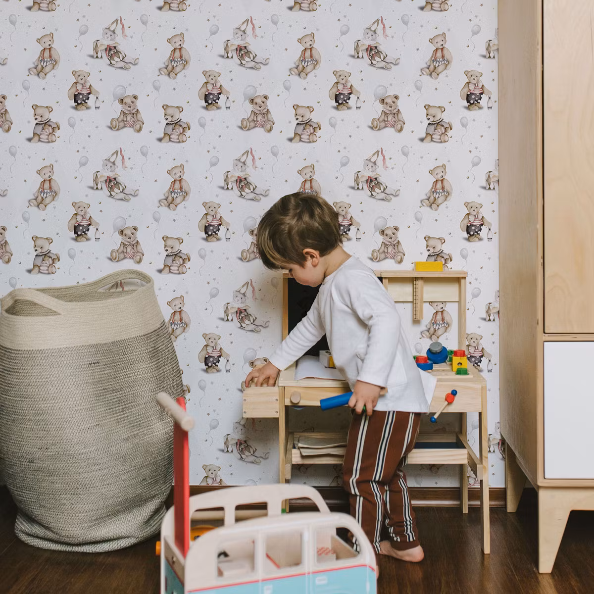 Dekornik, tapet Teddy Bears French Small