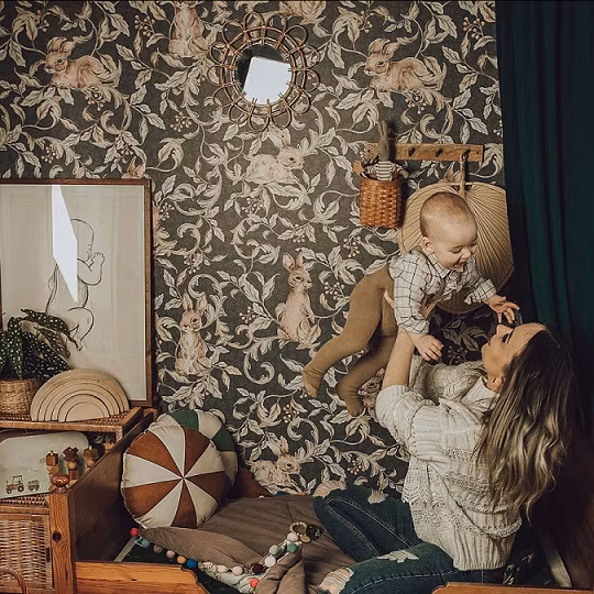 Dekornik, tapet Rabbits Groove Dark