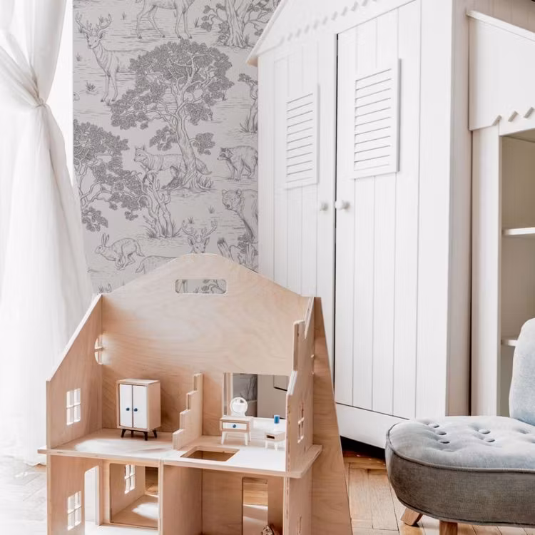 Dekornik, tapet White Animals