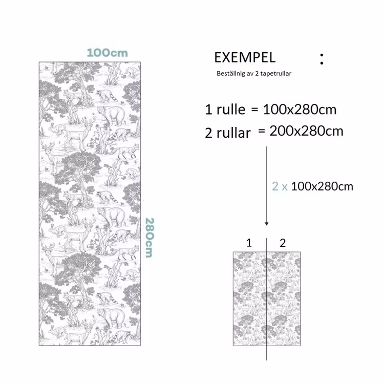 Dekornik, tapet White Animals