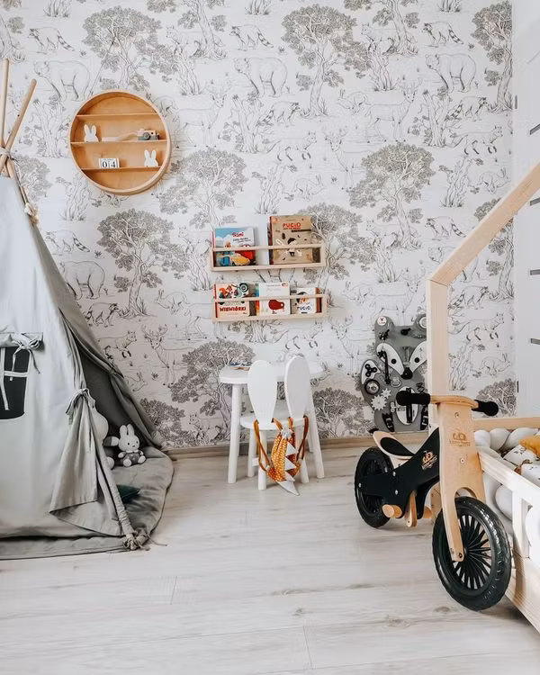 Dekornik, tapet White Animals