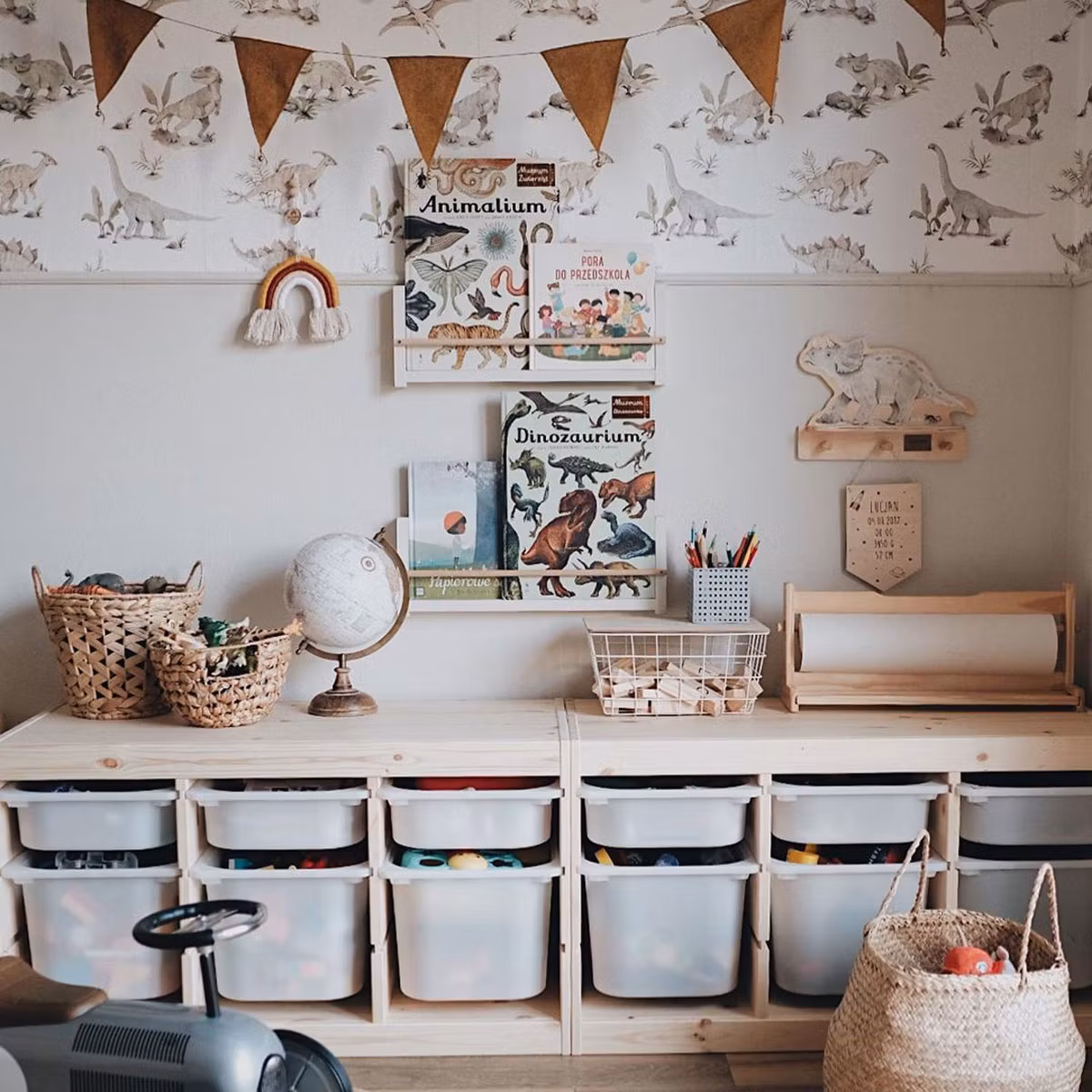 Dekornik, tapet Glade dinosaurer