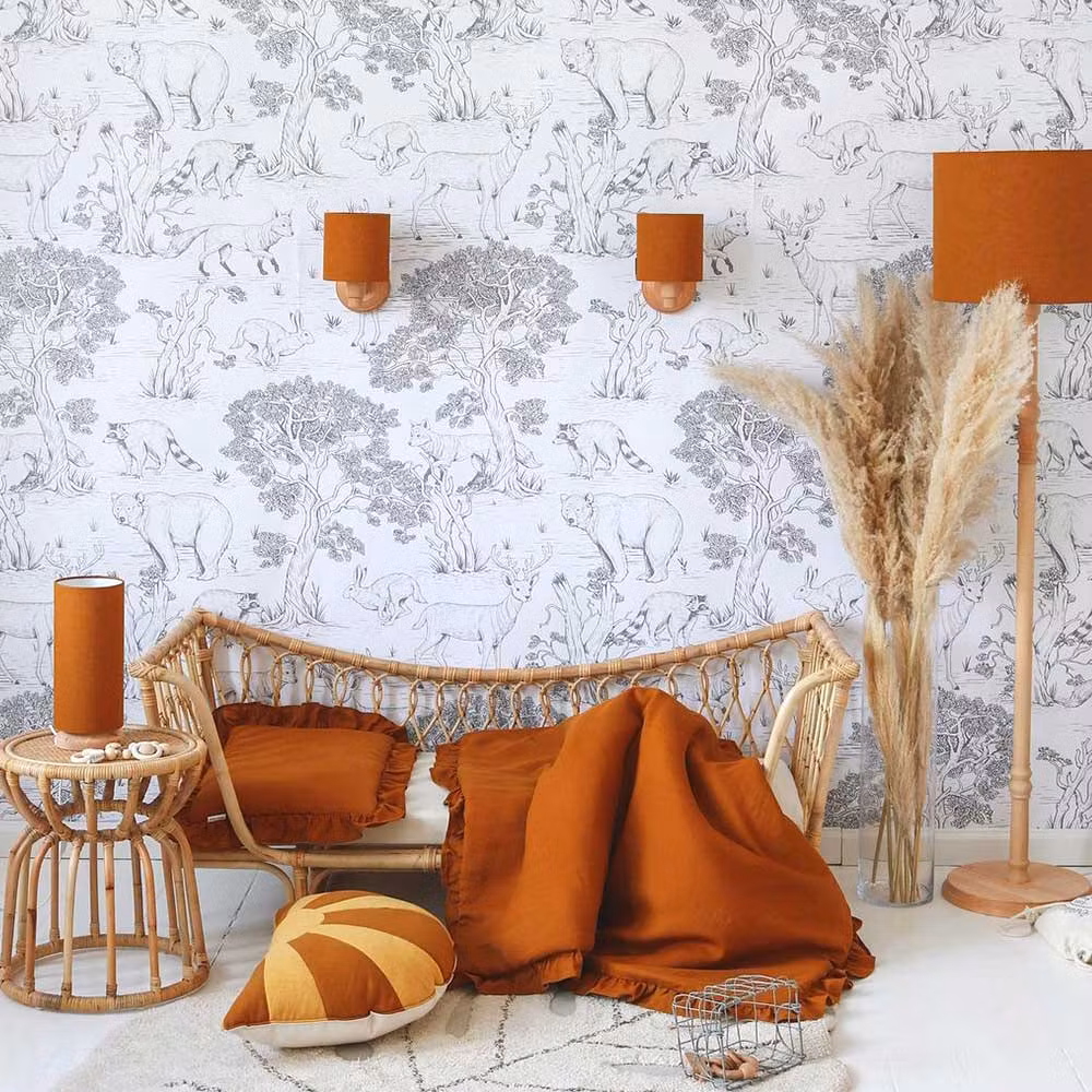 Dekornik, tapet White Animals