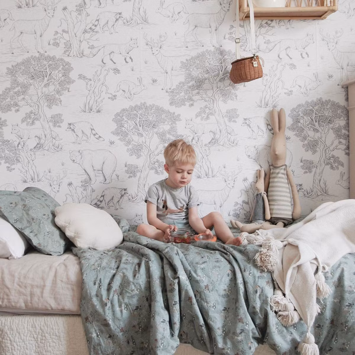 Dekornik, tapet White Animals