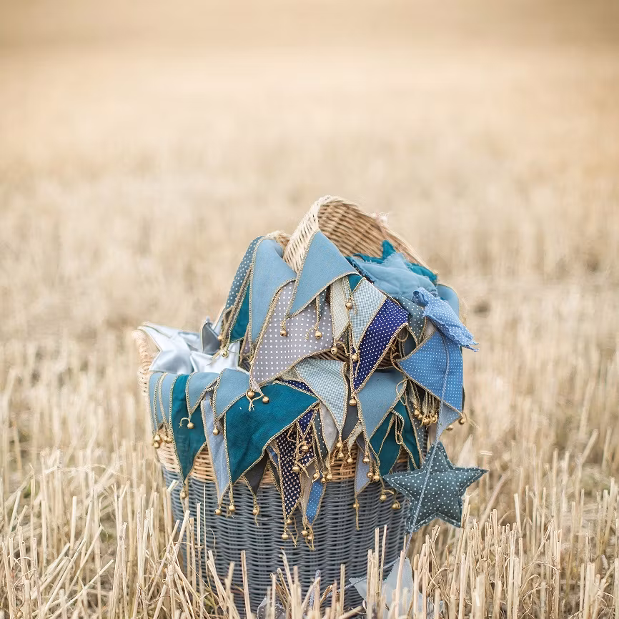 Numero 74, vimpelløkke til børneværelset, Mix blue