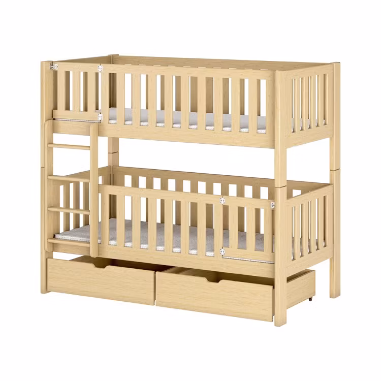 Køjeseng med gelændere og lås, Kinley