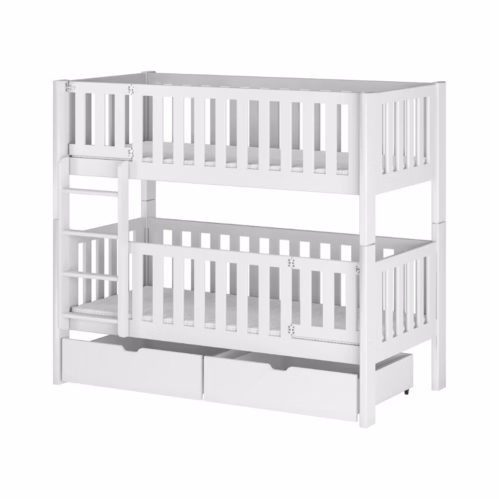 Køjeseng med gelændere og lås, Kinley