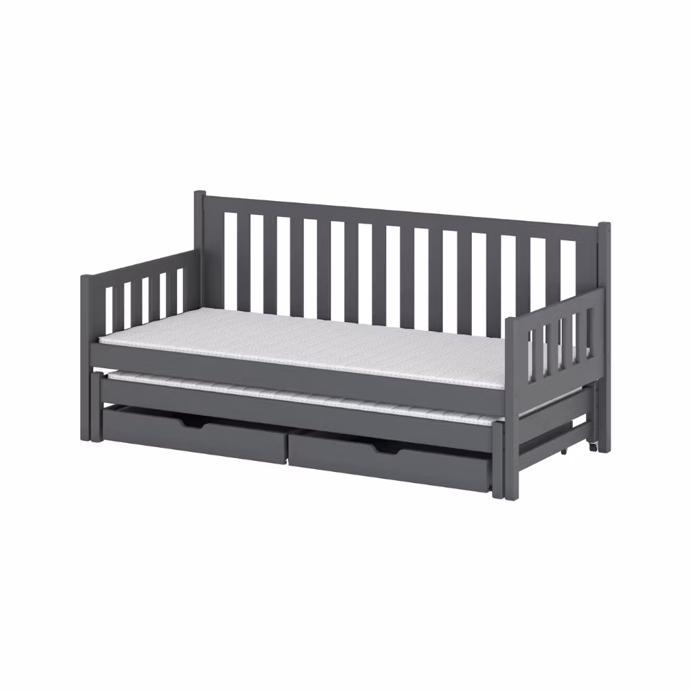 Børneseng/juniorseng med udtræksseng, køkken sofa Siri