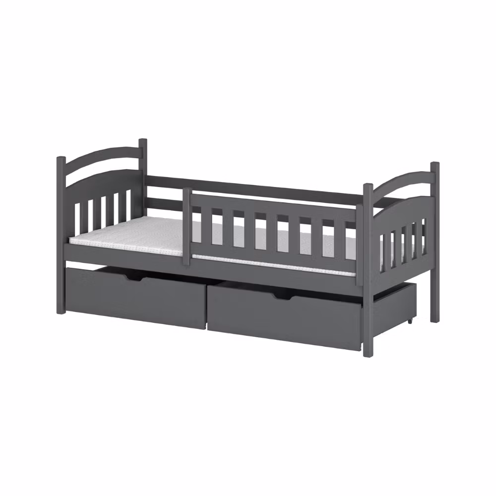 Børneseng /juniorseng med tremme, dagseng Tuva