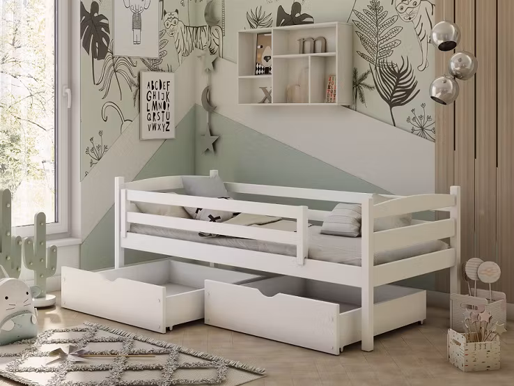 Børneseng /juniorseng med tremme, dagseng Zoe