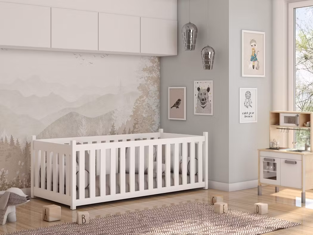 Børneseng /juniorseng med tremme, Conrad