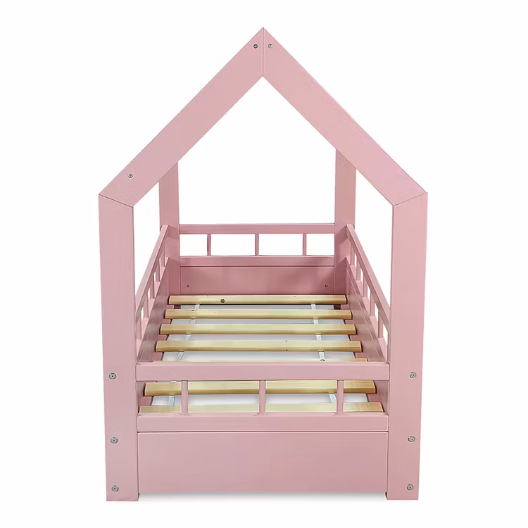 Lyserød husseng m. tremmer