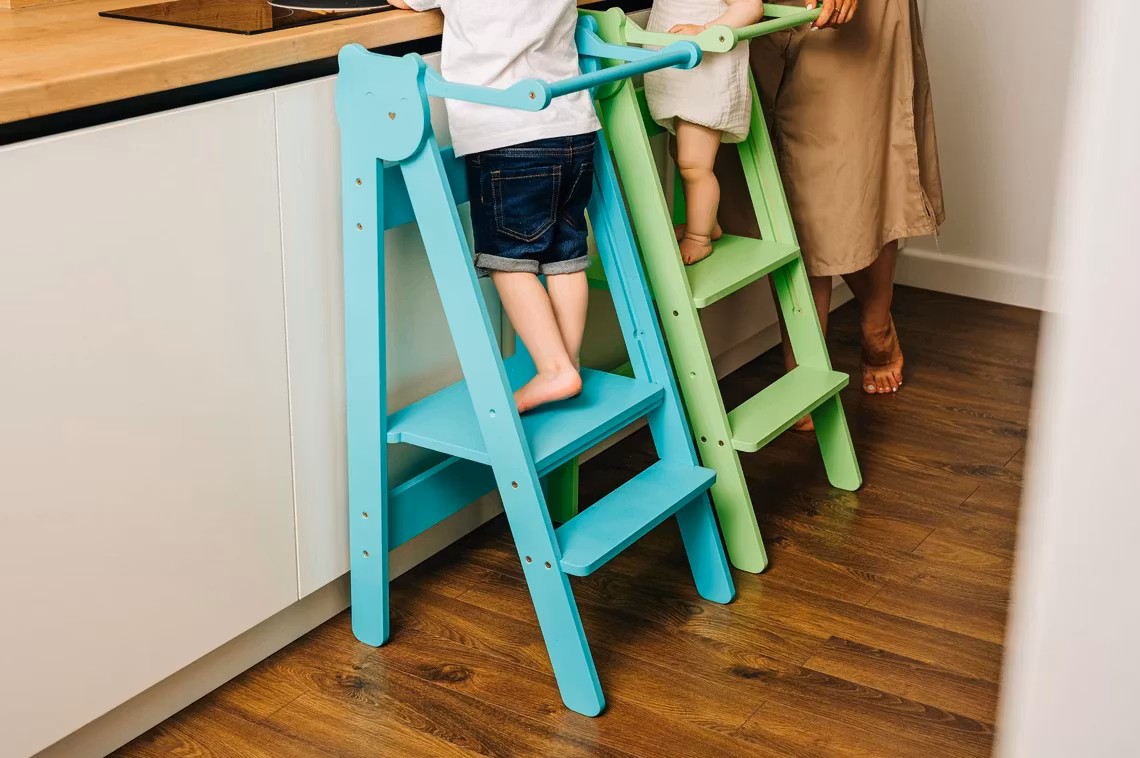 Læringstårn sammenklappelig, mint