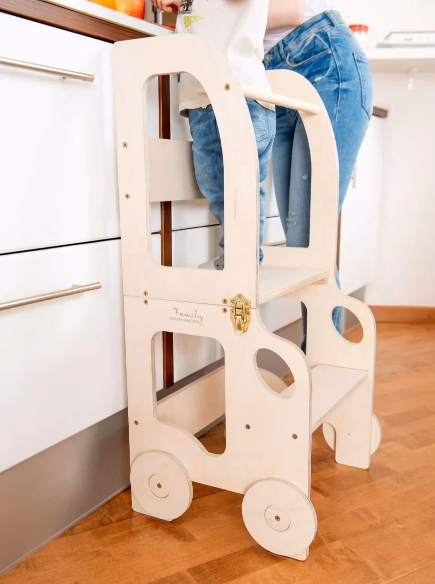 Bygbar læringstårn taburet bil, natur