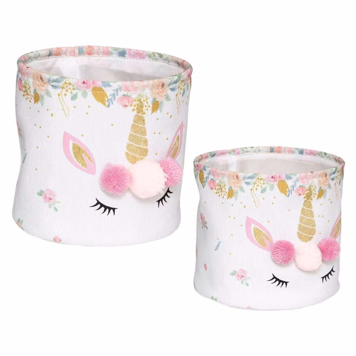 Opbevaringskurv med pompon, Enhjørning