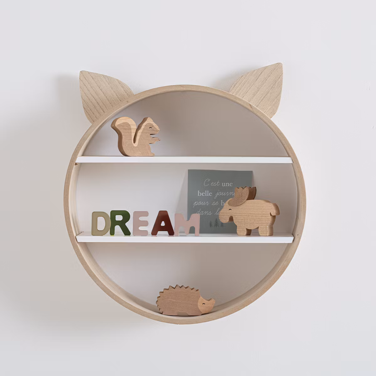 Væghylde ører, beige