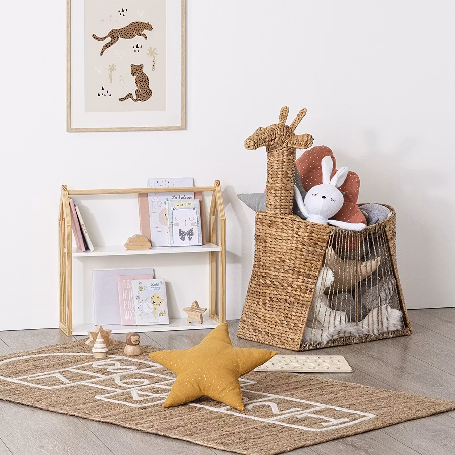 Reol hus, hvid/natur