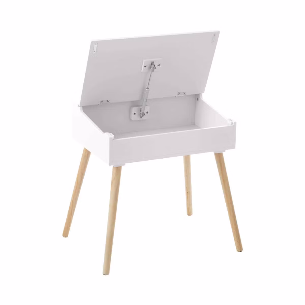 Skrivebord med opbevaring, hvid