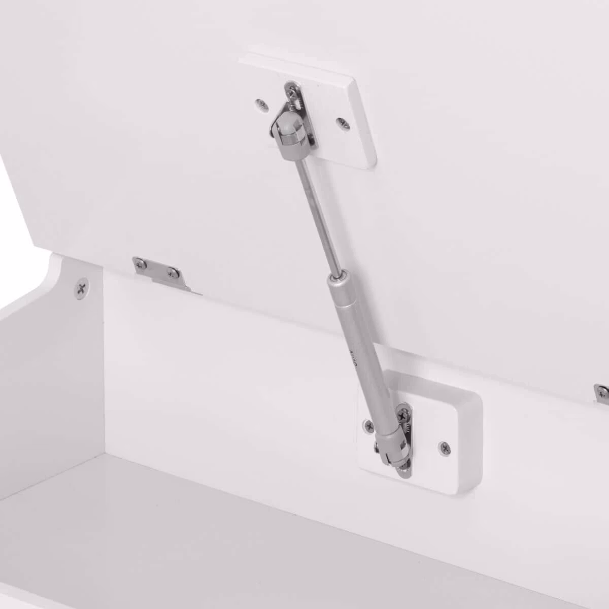 Skrivebord med opbevaring, hvid