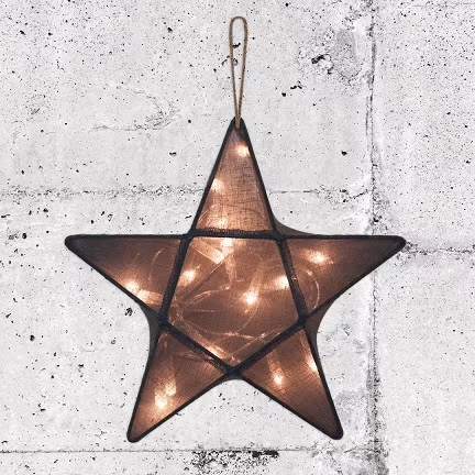 Numero 74, natlampestjerne med lysløkke, Dark Grey