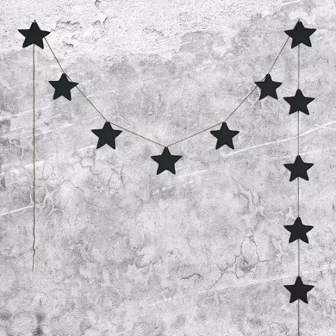 Numero 74, vimpelløkke til børneværelse, Mini Star Dark Grey