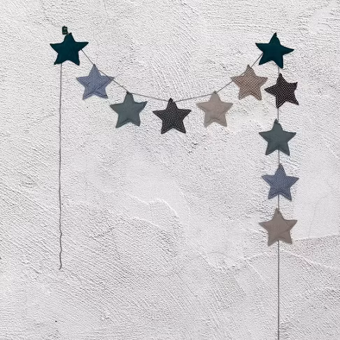 Numero 74, vimpelløkke til børneværelse, Mini Star Mix Blue