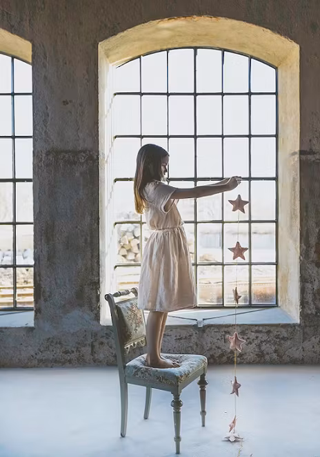 Numero 74, vimpelløkke til børneværelse, Mini Star Mix Blue