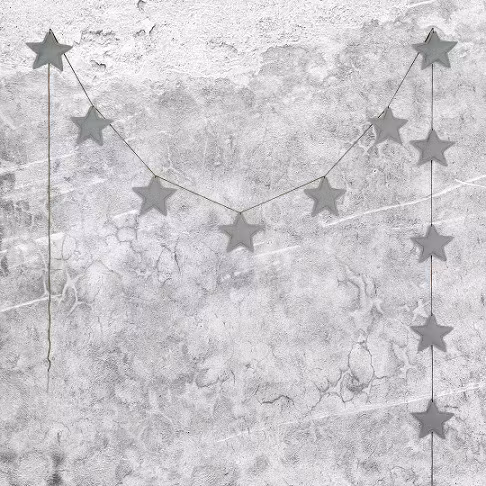 Numero 74, vimpelløkke til børneværelse, Mini Star Silver Grey