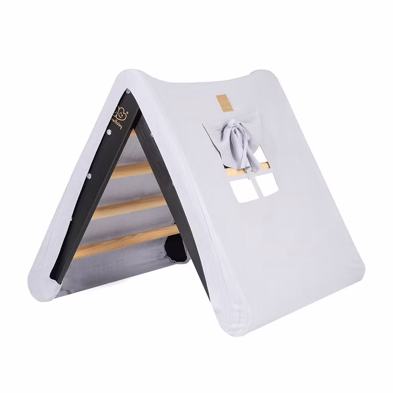 Meow, klatretrekant tipi stigehus, gråblå