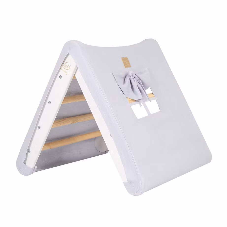 Meow, klatretrekant tipi stigehus, gråblå