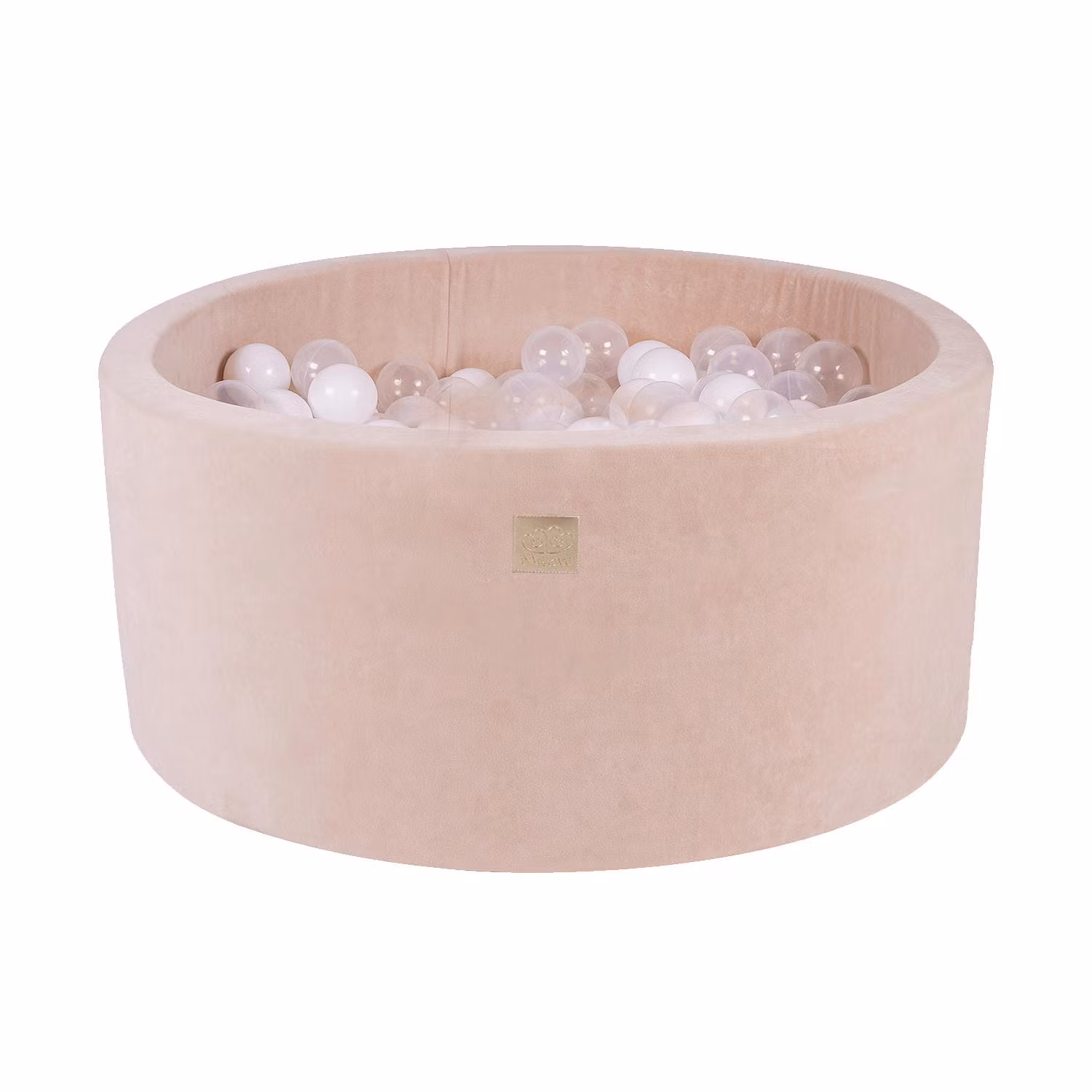 Meow, ecru boldbassin i fløjl med 250 bolde, Angel