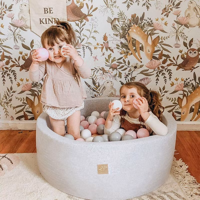 Meow, lysegrå boldbassin 90x40 med 200 valgfri bolde