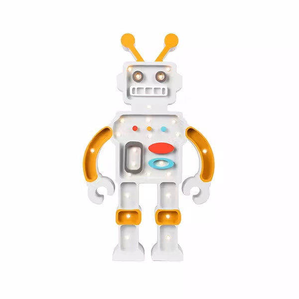 Little Lights, Lampe til børneværelset, Robot Metallic grey