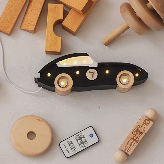 Little Lights, Lampe til børneværelset, Racerbil mini sort
