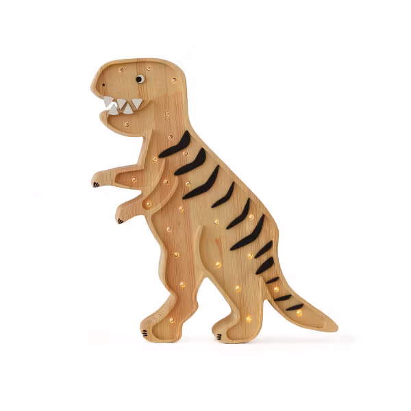 Little Lights, Lampe til børneværelset, Dino Rex træ