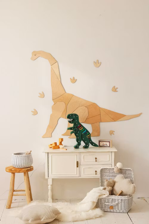 Little Lights, Lampe til børneværelset, Dino Rex grøn